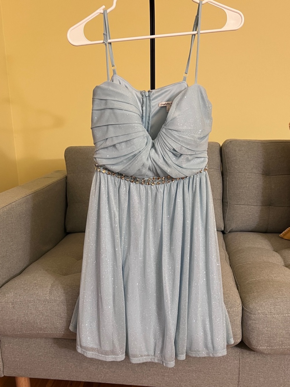 Charlotte Russe Light Blue Glitter Party Dress